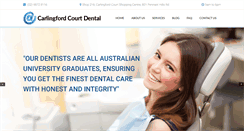 Desktop Screenshot of carlingfordcourtdental.com.au